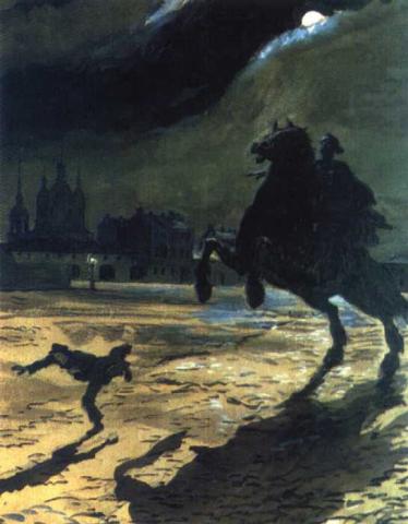 Иллюстрации Бенуа к «Медному всаднику» Пушкина 1899-1905 годы
